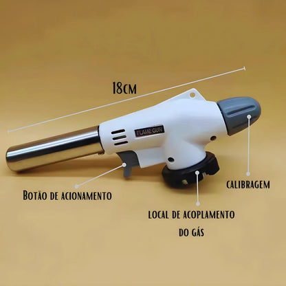 maçarico profissional regulável para culinária gourmet e confeitaria.